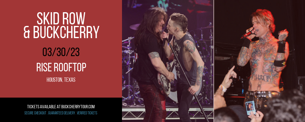 Skid Row & Buckcherry at Buckcherry Tour tickets Skid Row & Buckcherry at Buckcherry Tour