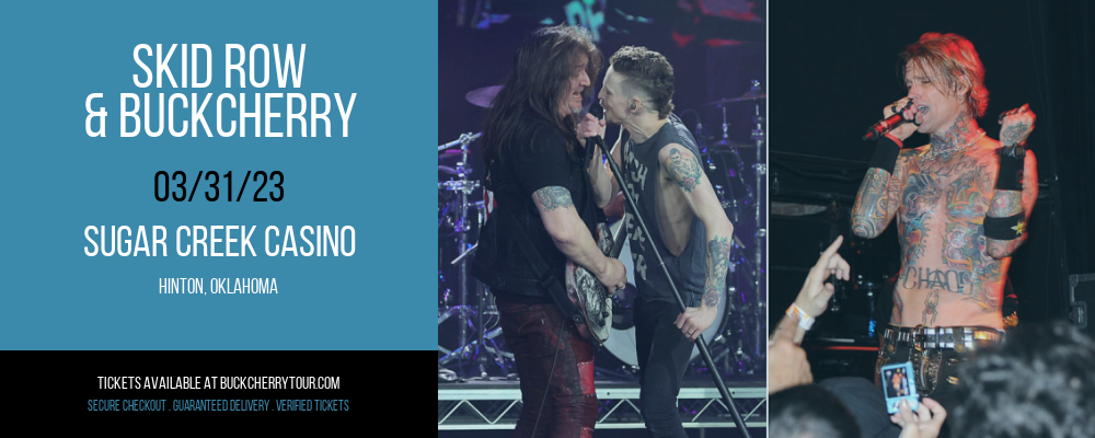 Skid Row & Buckcherry at Buckcherry Tour tickets Skid Row & Buckcherry at Buckcherry Tour