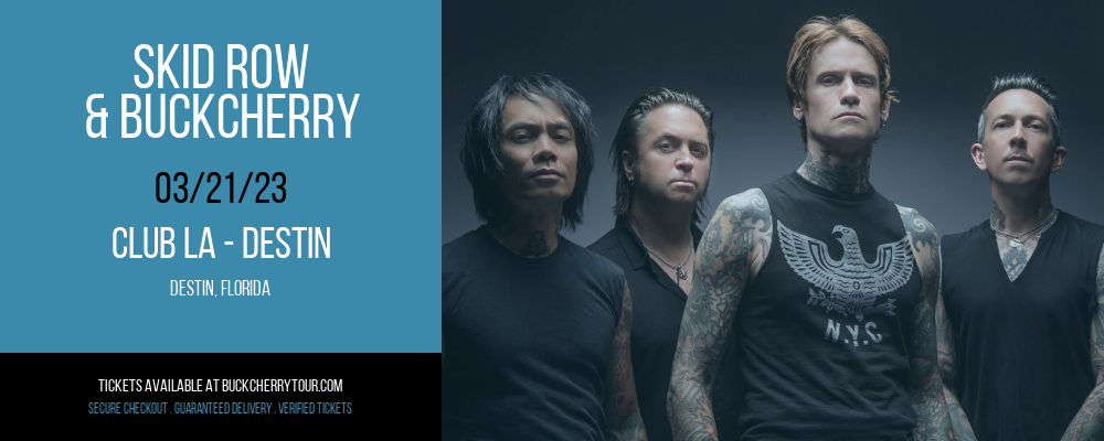 Skid Row & Buckcherry at Buckcherry Tour tickets Skid Row & Buckcherry at Buckcherry Tour