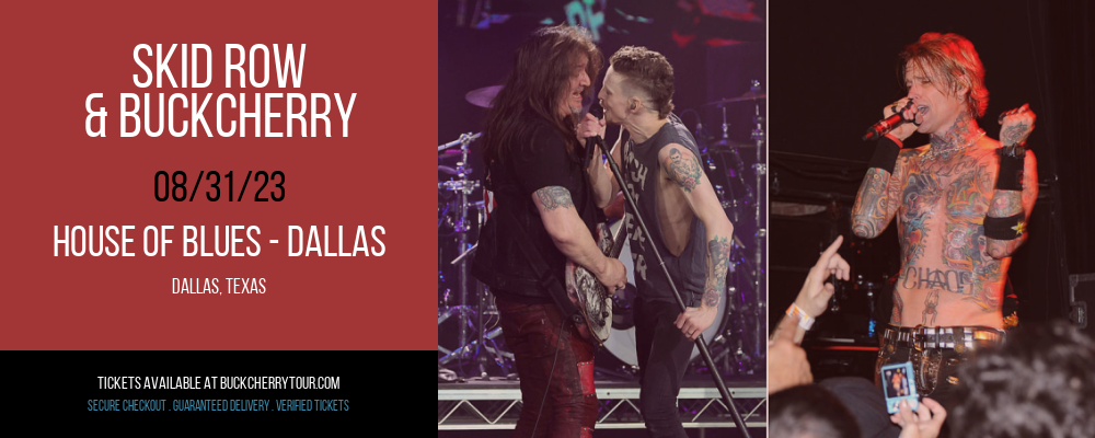 Skid Row & Buckcherry at Buckcherry Tour tickets Skid Row & Buckcherry at Buckcherry Tour
