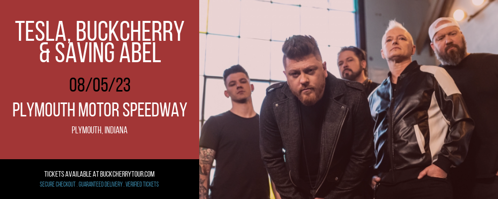 Tesla, Buckcherry & Saving Abel at Buckcherry Tour tickets Tesla, Buckcherry & Saving Abel at Buckcherry Tour